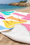Positive Energy Themed Colorful Beach Towel - Modern Typography White Quick-Dry Microfiber Towel - 3