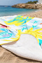 Tropical Surf Sea Themed Beach Towel - Bohemian Marine Turquoise Pink Quick Dry Microfiber Towel - 5