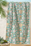 Sea Shell Star Jellyfish Beach Towel-Turquoise Beige Marine Modern Quick Dry Microfiber Towel - 7