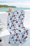 Sailor Marine Anchor Sailing Beach Towel - Mediterranean Nautical Red Blue Quick Drying Towel Cover