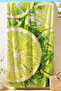 Lemon Themed Tropical Beach Towel-Green Watercolor Mediterranean Pool Sea Quick Dry Microfiber Towel - 4