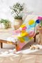 Abstract Colorful Beach Towel - Pastel Tropical Geometric Pool Sea Bath Quick Dry Seaside Cover-Up - 4