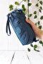 Krinkıl/Klinkır 2 Zippered Ankle Strap Mobile Phone Hand Makeup Bag Wallet Pen Holder Blue 1115J - 7