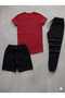 T-Shirt, Sweatpants, Shorts 3-Piece Combination Thin Summer Unprinted Women'S/Men's Unisex Model - 2