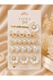 5 Li Premium White Pearlescent Gold-Plated Stone and White Pearl Detailed Gold Imported Side Buckle - 2