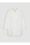 White Shirt Collar Women's Beach Dress - 2