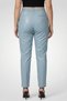 Women Skinny Fit Leather Straight Pants, Light Blue - 4