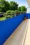 Blue Balcony Tarpaulin - 650 Gr Pvc Polyester - Balcony Iron Tarpaulin with Eyelets and Column Reinforcement - 3
