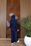Double Suit with Zipper and Belt Detail - 4