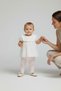 Baby Girl Ecru Blouse and Pink Leggings Set - 8