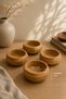 Bamboo 4-Piece Snack Bowl Set for Breakfast - Natural Wooden Serving Tray, Breakfast Bowl, Appetizer and Nut Serving Set - 3