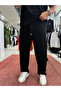 Black Basic Modal Fabric Pipe Leg Sweatpants Rsp