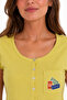 Organic Cotton Light Green Women's Pajama Set with Shorts - 2