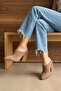 Kamella Beige Genuine Leather Thick Heeled Shoes - 4