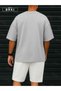 Man Printed Large Size Unisex Oversize T-Shirt Shorts Set - 3
