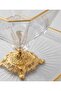 Luxury Silver Footed 7-Piece Glass Dessert, Magnolia and Treat Presentation Set Dowry Box Home Gift - 2