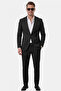 Black Premium Line Textured Slim Fit Lycra 2-Piece Men's Suit 2600821 - 6