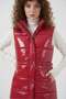 Women's High Collar Bright Red Vest - 5