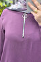 Women's Clothing Plus Size Aerobin Double Suit with Front Zipper Detail and Side Slits Trousers - 8