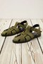 Women's Suede Sandals Flat Heel Round Toe Laceless Comfortable Cutout Thermoplastic Sole Casual Modern