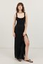 Black Lace Midi Dress - 5
