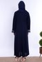 Hijab-Friendly Cotton Nursing Nightgown Set with Dressing Gown Effortt - Navy Blue - 4