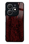Tecno Spark 20 Red Leather Design Glossy Phone Case