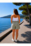 Women's Curve Plus Size Elastic Waist Sofia Linen Blend Shorts & Bermuda with Pockets - 3