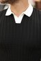 Men's Collar Detailed Patterned Textured Knitwear T-Shirt - 5
