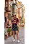 Women's Summer Crew Neck Printed T-Shirts - 2