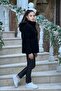 Girls' Nova Fabric Hooded Pocketed Elastic Waist Drawstring Waterproof Winter Coat Km4013 - 7