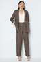 Striped Patterned Wide-Leg Linen Trousers
