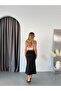 Women's Polka Dot Softtouch Modal Fabric High Waist Maxi Long Fish Skirt Hk9934 - 5