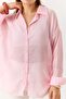 Women's Textured Transparent Shirt Pink - 2