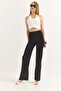 Women's Flowy Glittery Stylish Trousers Black - 2