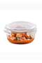 Klip-N-Store Round Glass Storage Container With Air Tight Lid Food Storage Container Microwave Safe Container 1.5 Ltr