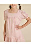 Girls Pink Embroidered Dress - 2