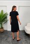 Comfortable and Stylish Women's Short Sleeve Loose Viscose Dress - 4