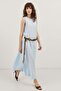 Blue Draped Halter Neck Midi Dress - 2
