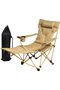 Vestro Portable Camping Chair with Removable Footrest, 120kg Capacity Foldable Outdoor Beach Lounge - 4