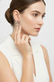 White Color Rice Heart Earrings - Stylish and Modern Women's Bijouterie Earrings - 3