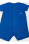 Boy's Short Jumpsuit - 100% Natural Cotton - Sax Blue - 2