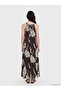 Nevavm Halter Neck Patterned Pleated Dress with a Difference - 4