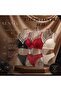 3-Piece Bra Set Padded Cross-Strap Comfortable Flexible Stylish Look 3-Pack Black - Red - Ecru