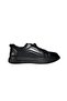 Vero Genuine Leather Men's Sneaker with Laces, Daily Comfortable Shoes, Black