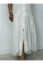 668 Slanted Shoulder, Full Button Front, Lined, Chiffon Dress - 6