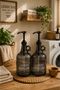 Aura 2 Li Glass Softener and Detergent Dispenser |   Decorative Glass Bottle |   Laundry Room Organizer (2Lt + 2 Lt) - 2