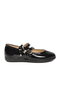 Black Patent Leather Orthopedic Girls' Ballerina Shoes 26A88 F