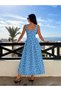 Women's Polka Dot Patterned Long Strap Dress - 3