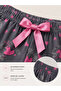 Women's Bamboo Viscose Patterned Bermuda Shorts Pajama Bottoms Home Wear Comfortable Fit - 4